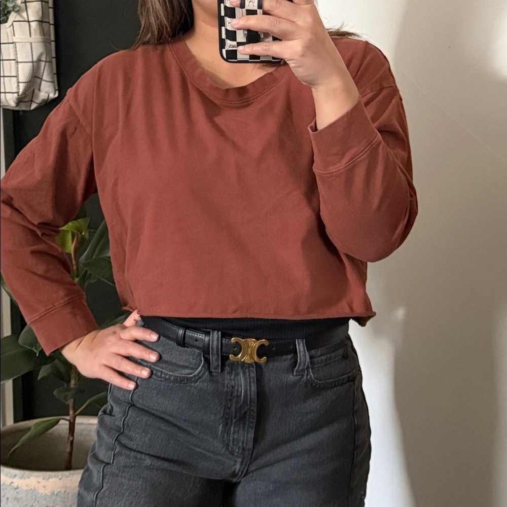 Storq Post Baby Boxy Light Crop Sweatshirt. Size M - Picture 8 of 9